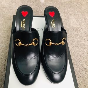 Gucci Black Horsebit Princetown Block Heel